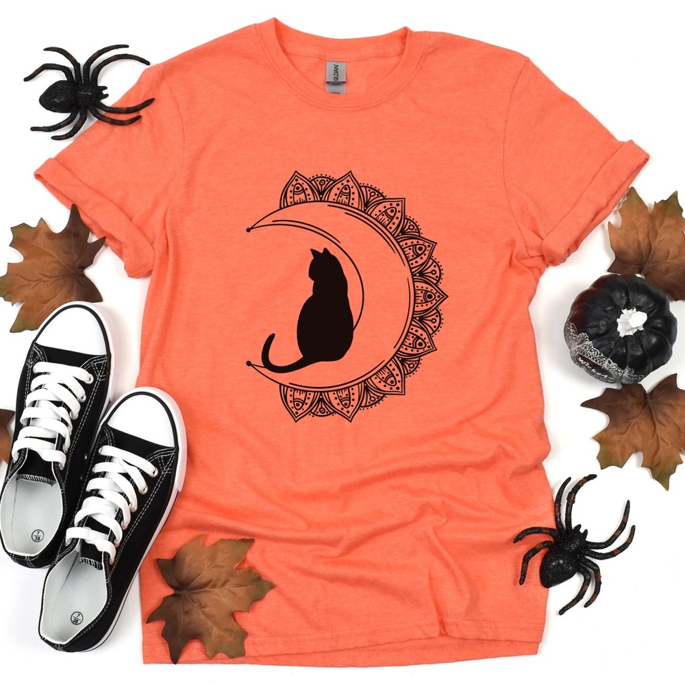 Black Cat on the Moon Shirt 🌙